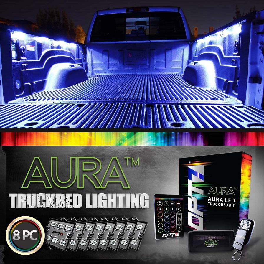 Multi-Color Pod LED Truck Bed Lighting Kit - Click Image to Close